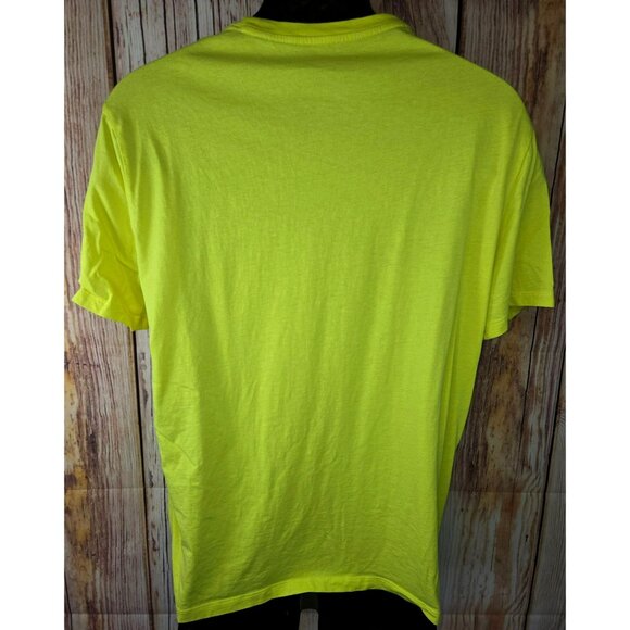 Armani Exchange Womens Yellow T-Shirt Large Milan Print - Picture 2 of 8